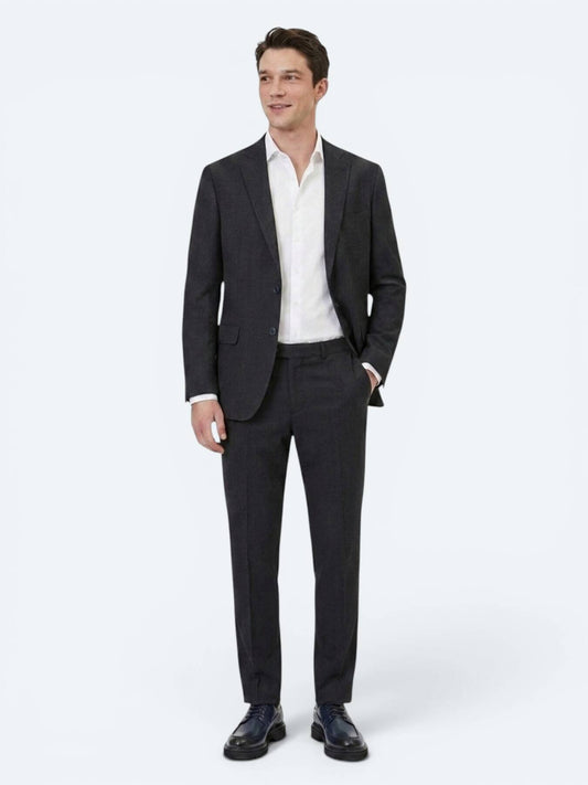 Marineblaues Micro Regular Fit Anzug
