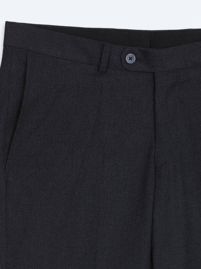 Marineblaues Micro Regular Fit Anzug