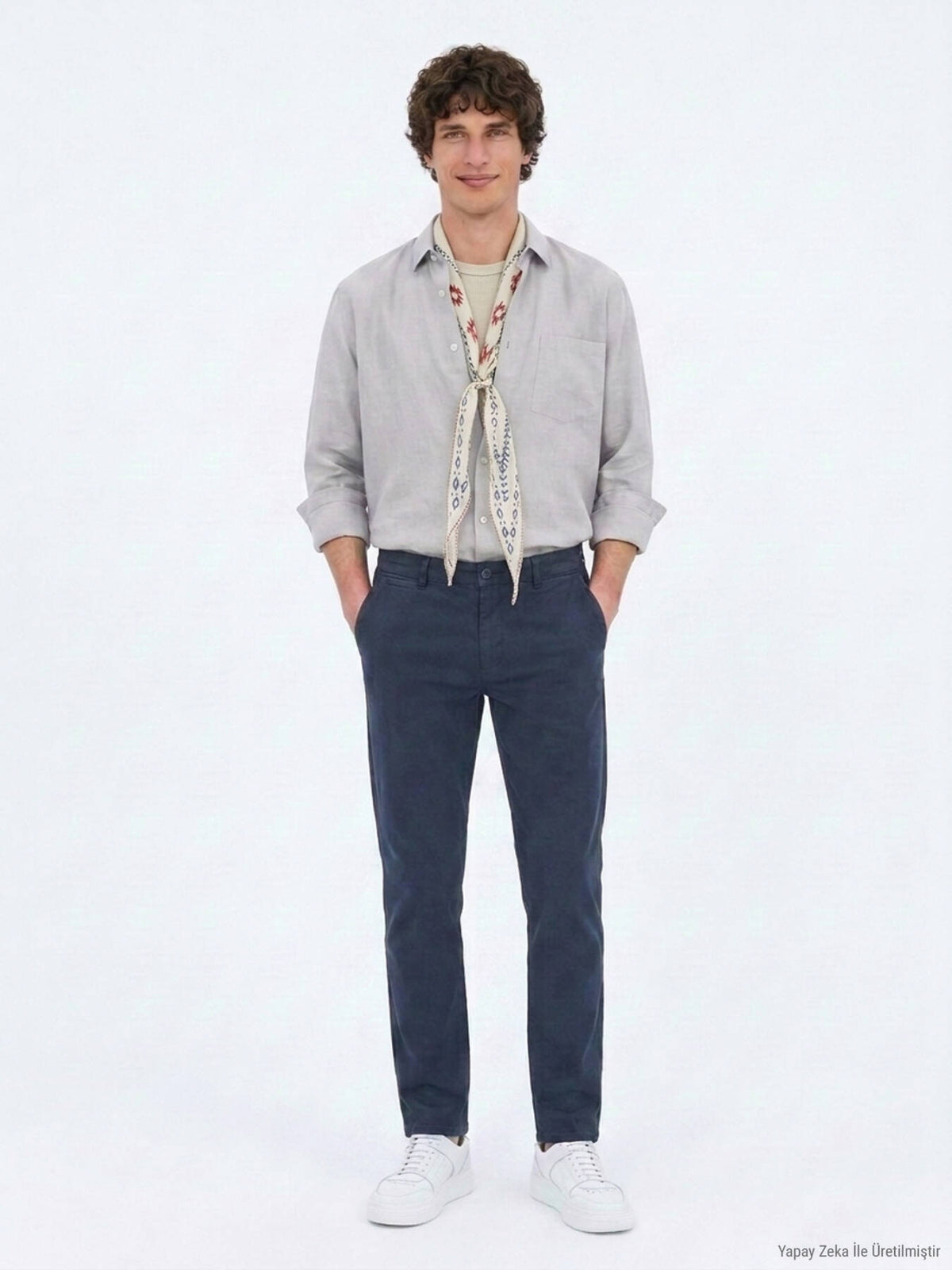 Navy Blaue Velours Sporthose, Slim Fit