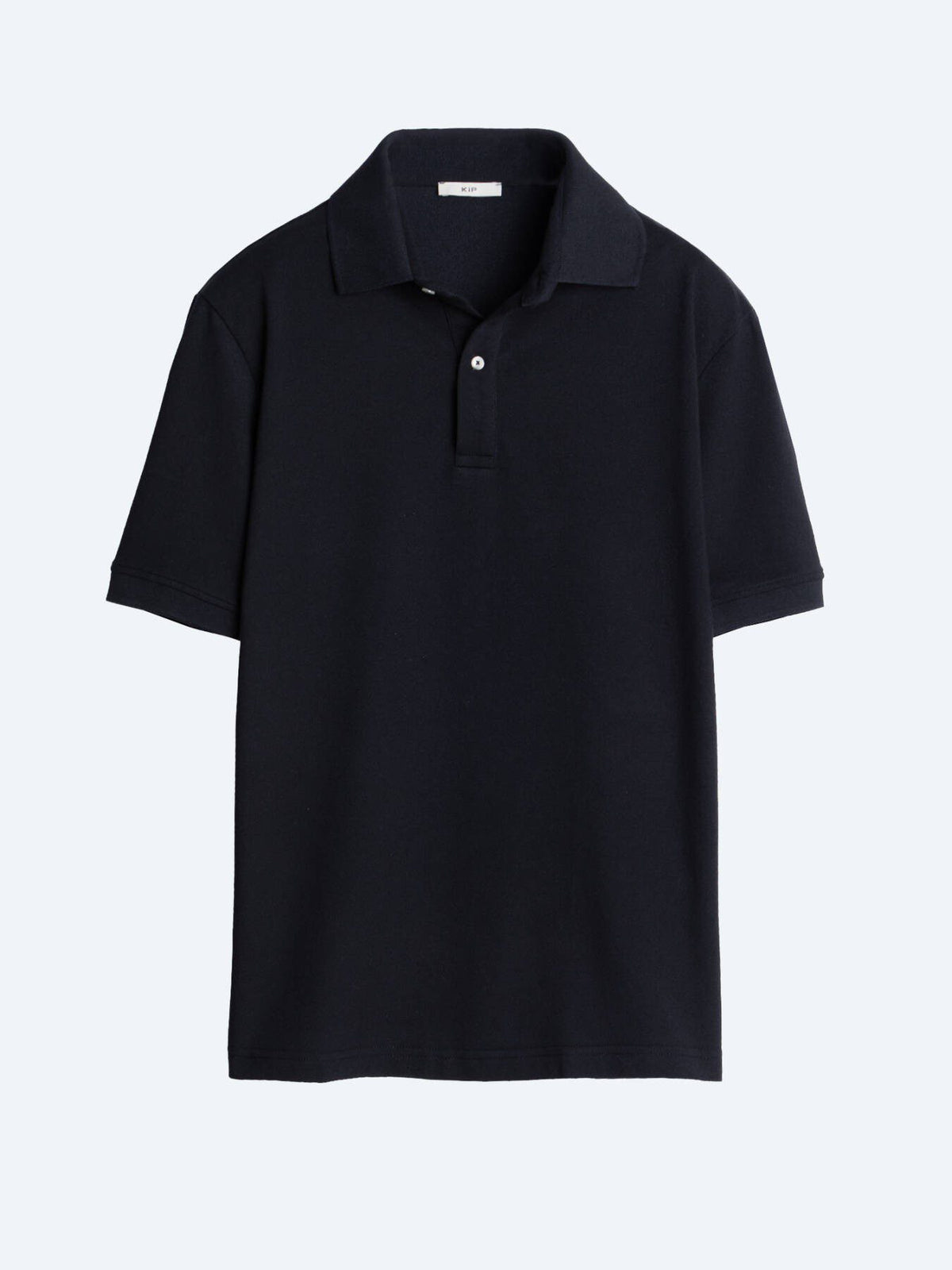 Schwarzes Polo-Shirt aus Baumwollmix