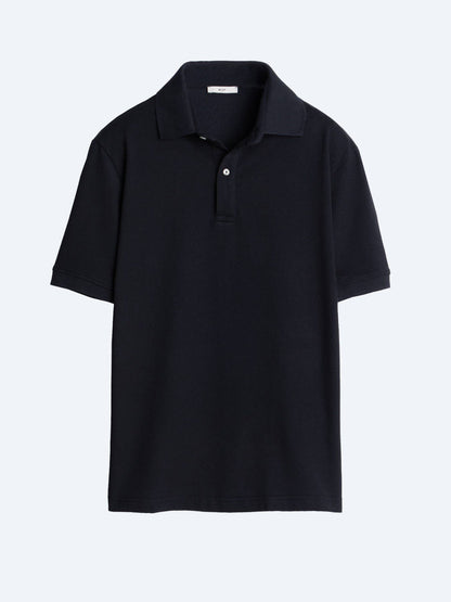 Schwarzes Polo-Shirt aus Baumwollmix