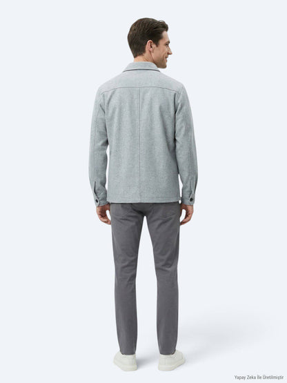 Grau Overshirt