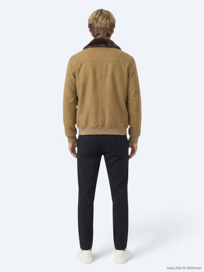 Buff Hemdkragen Freizeit Webjacke
