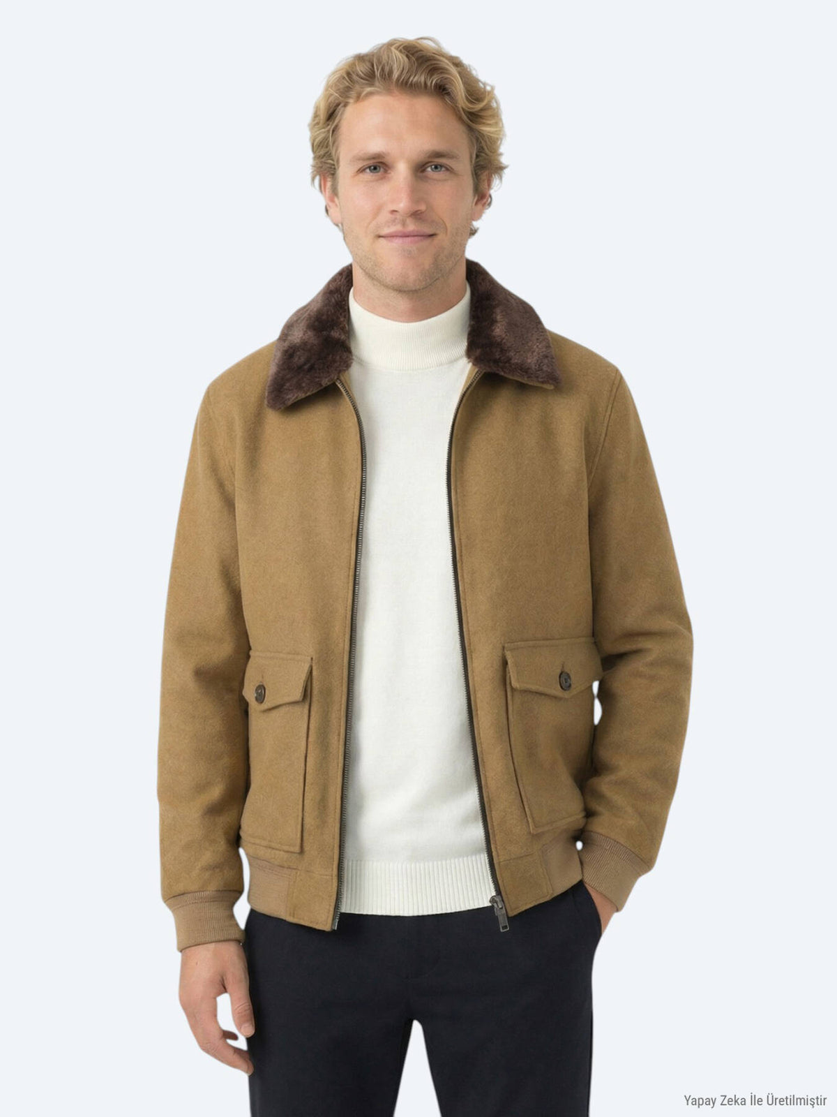 Buff Hemdkragen Freizeit Webjacke