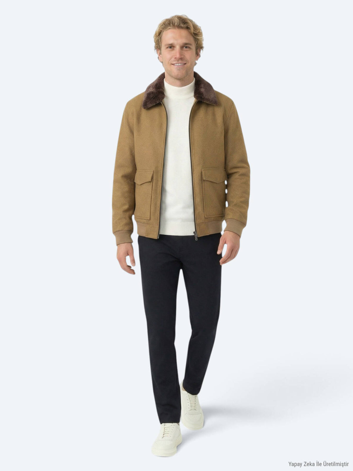 Buff Hemdkragen Freizeit Webjacke
