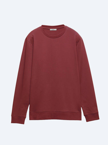 Sweatshirt mit Rundhalsausschnitt in Altrosa