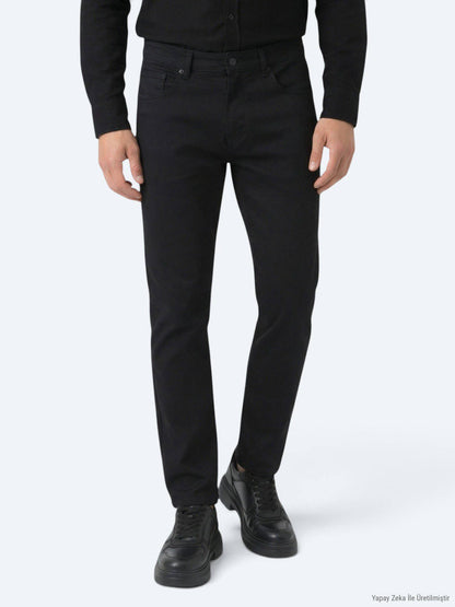 Schwarze Sporthose aus Baumwollmix