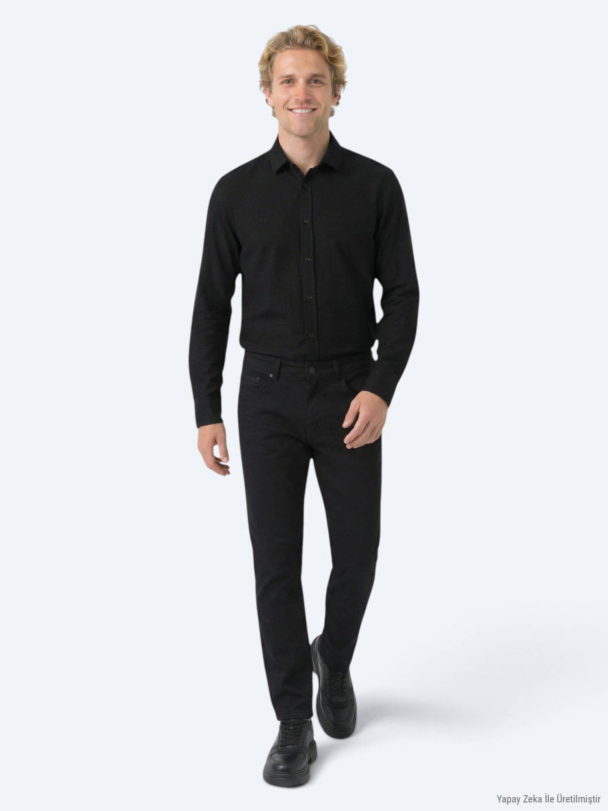 Schwarze Sporthose aus Baumwollmix