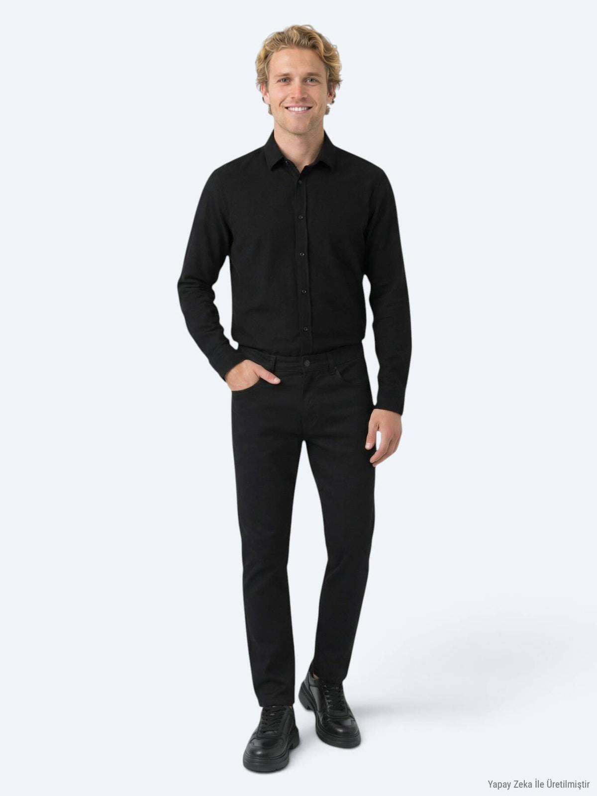 Schwarze Sporthose aus Baumwollmix