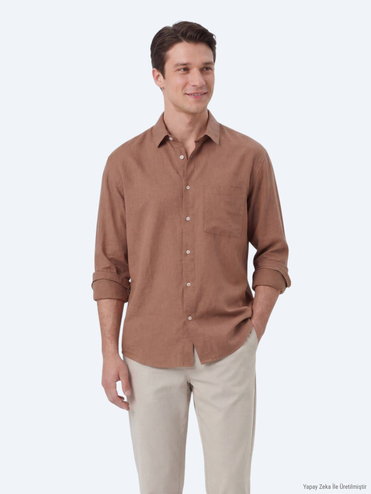 Lachs Oversize Casual Hemd Weaving