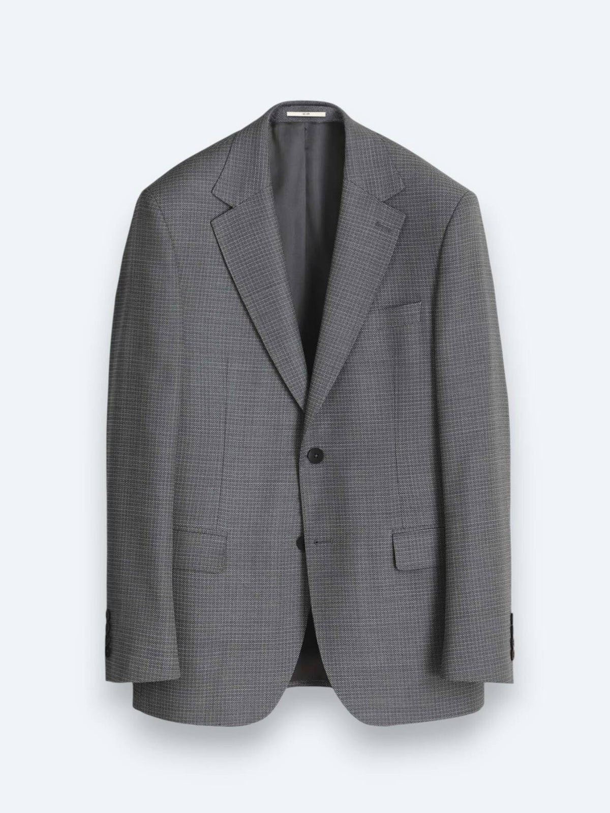Grau Gestreifter Modern Fit Wollanzug
