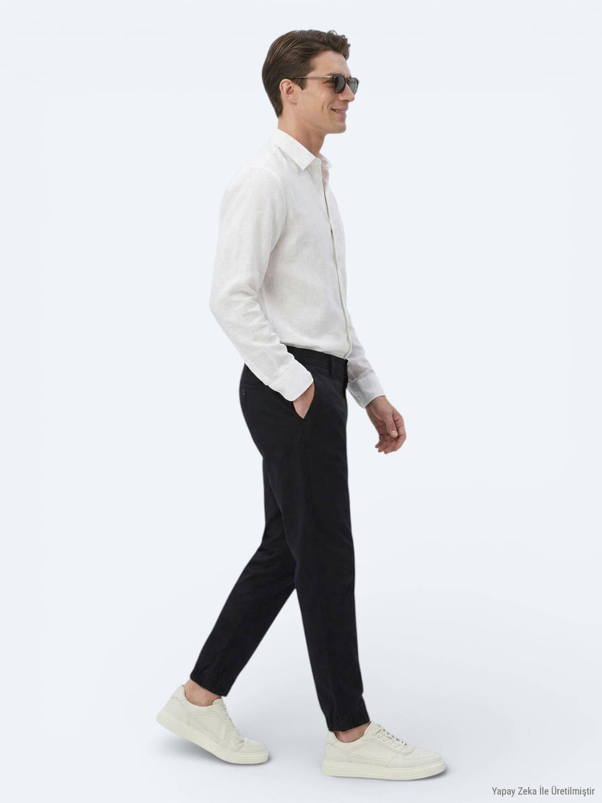 Weißes Oversize Casual Hemd aus Webstoff