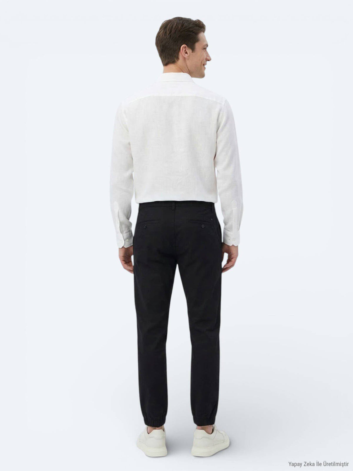 Weißes Oversize Casual Hemd aus Webstoff