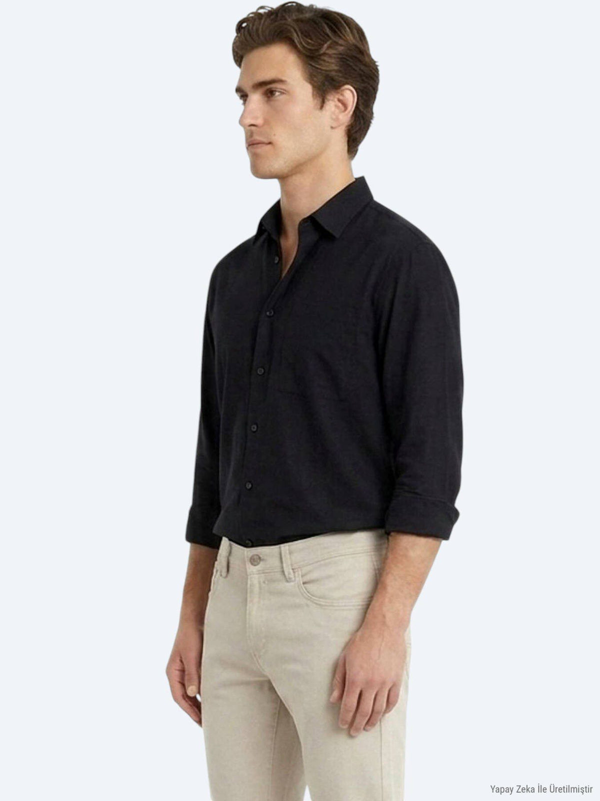 Schwarzes Oversize Langarmshirt Weich