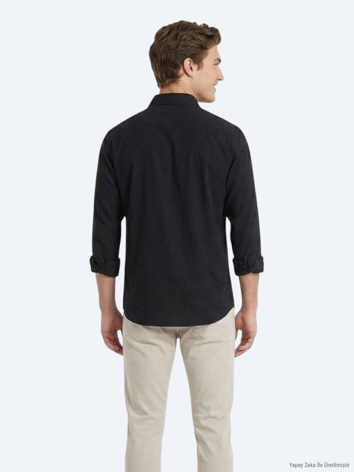Schwarzes Oversize Langarmshirt Weich
