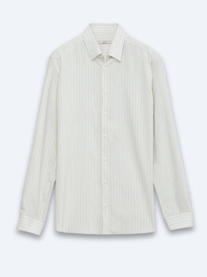 Safran gestreiftes Freizeithemd Regular Fit
