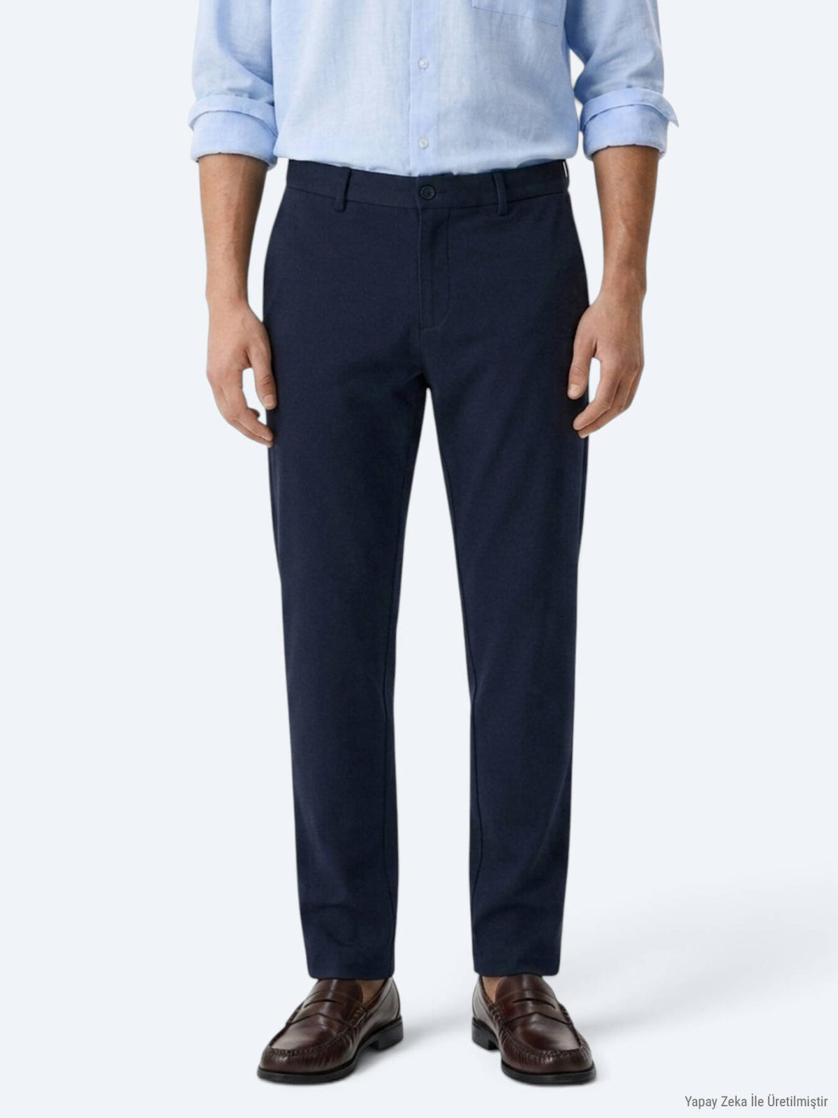 Marineblaue Web-Jogginghose Casual