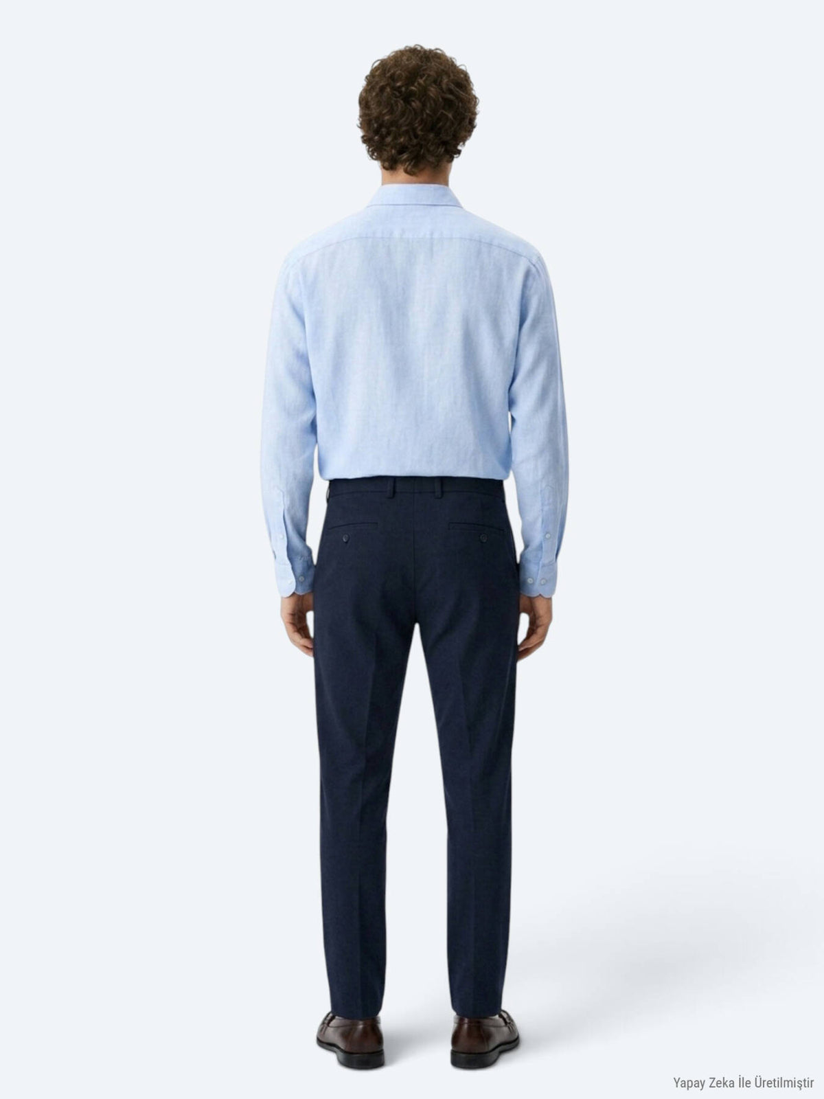 Marineblaue Web-Jogginghose Casual