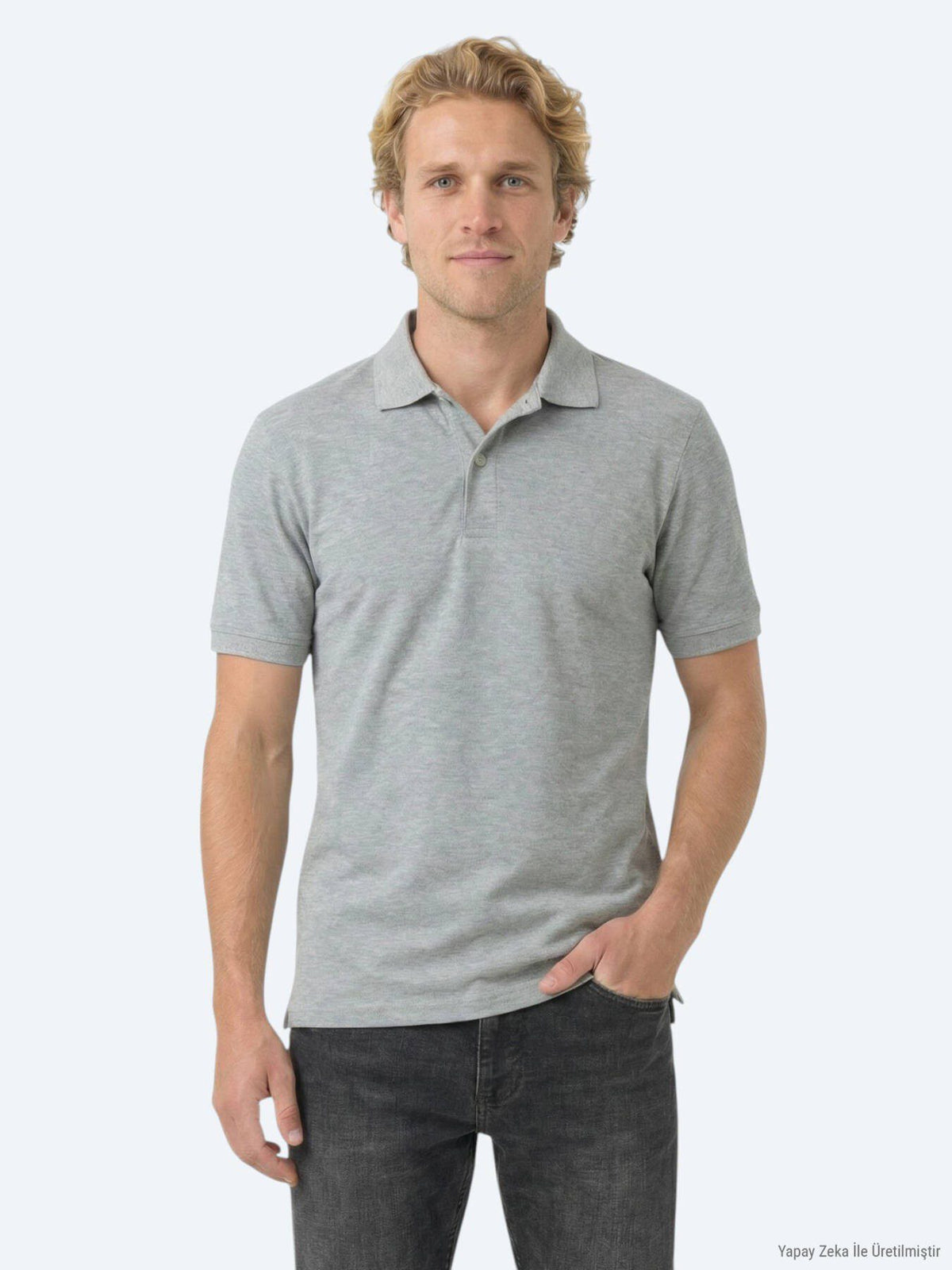 Hartkohle Polohemd aus Baumwollmix