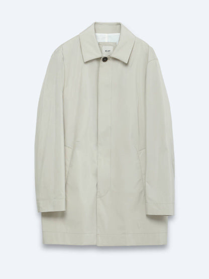 Hellbeige Regular Fit Hemdkragen Freizeit Regenmantel