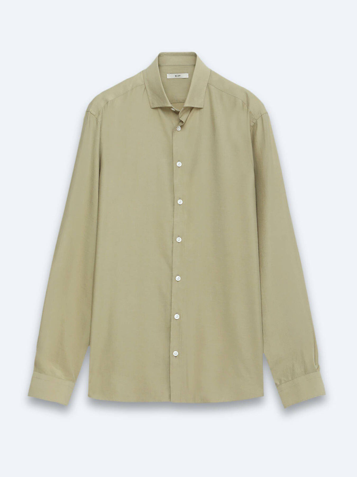 Ölgrün Unifarben Regular Fit Casual Hemd