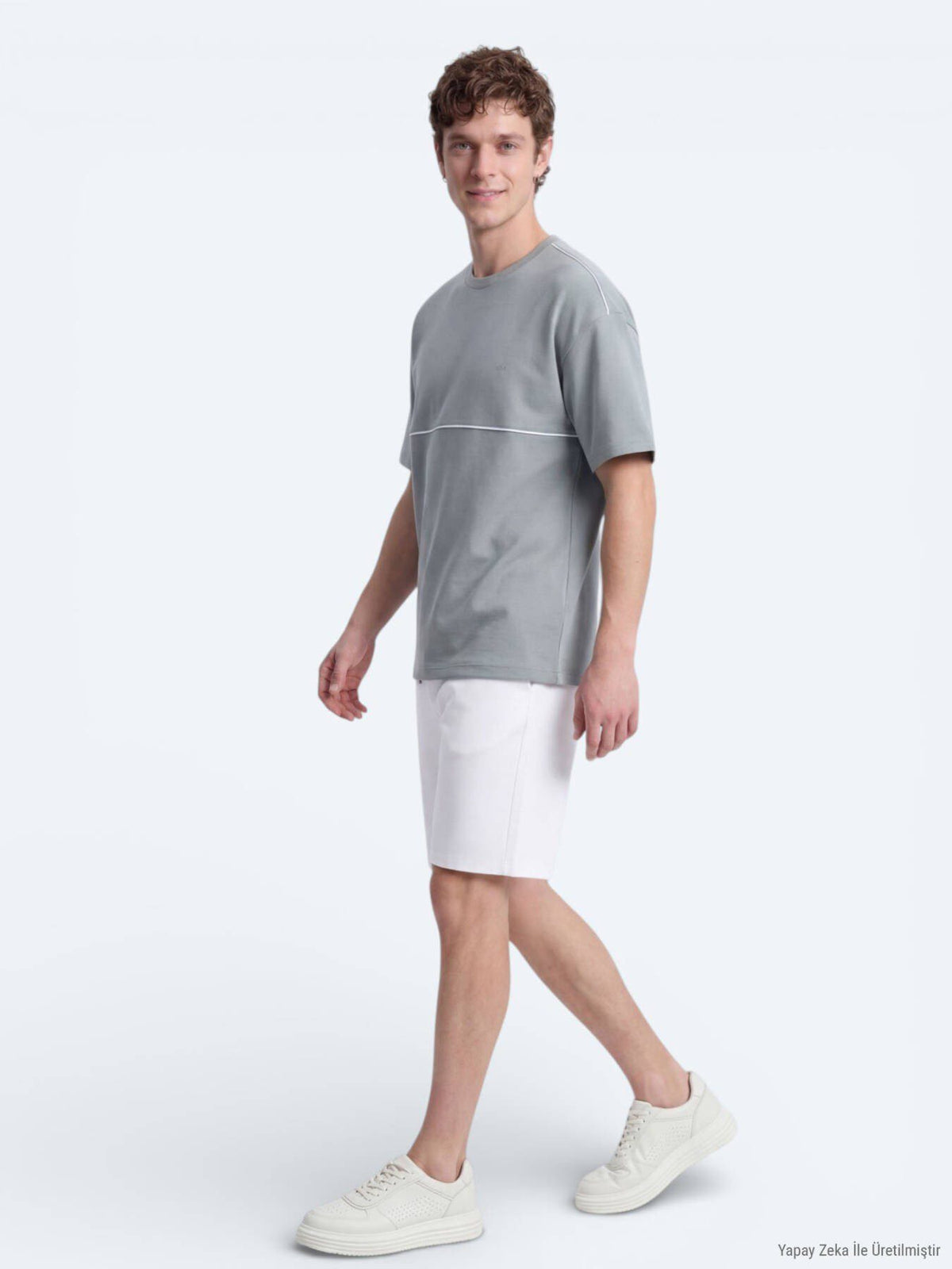 Graues Unifarben T-Shirt