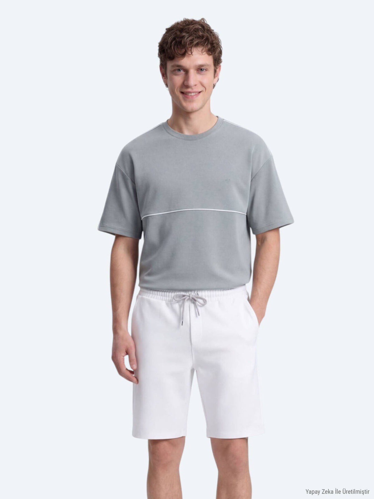 Graues Unifarben T-Shirt