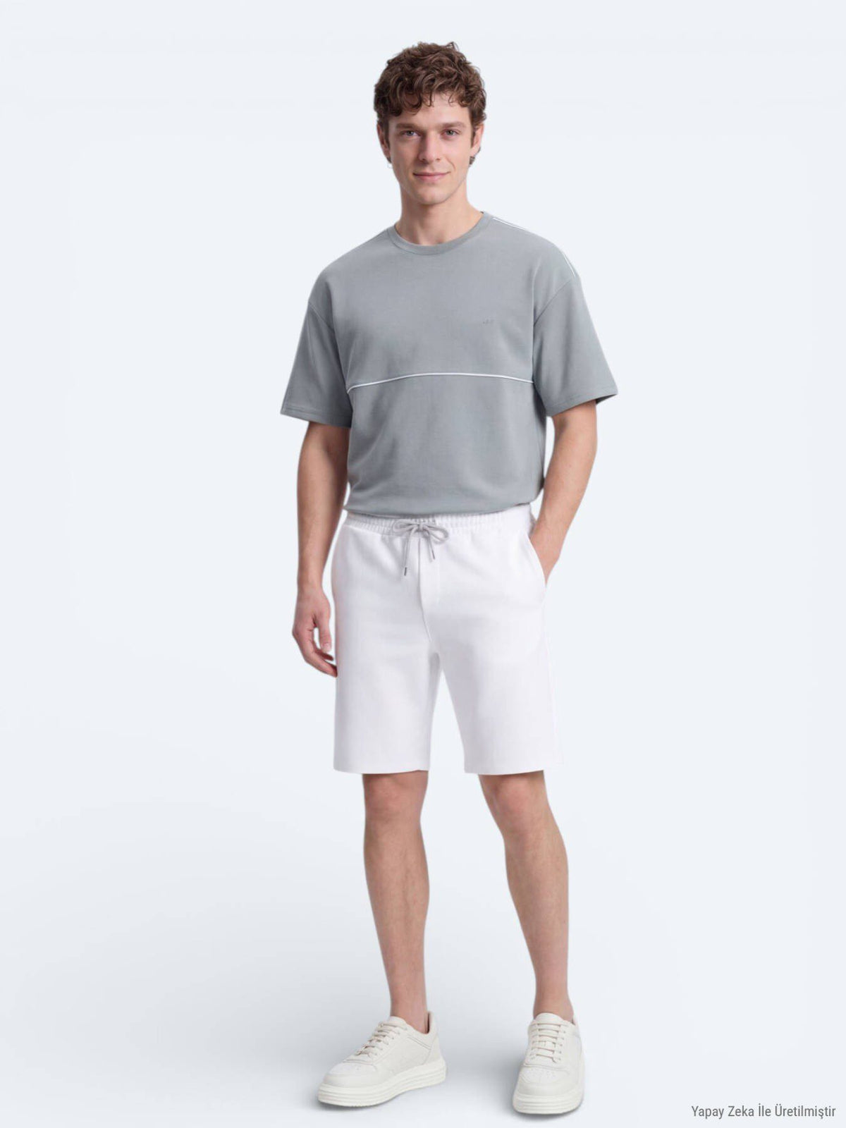 Graues Unifarben T-Shirt