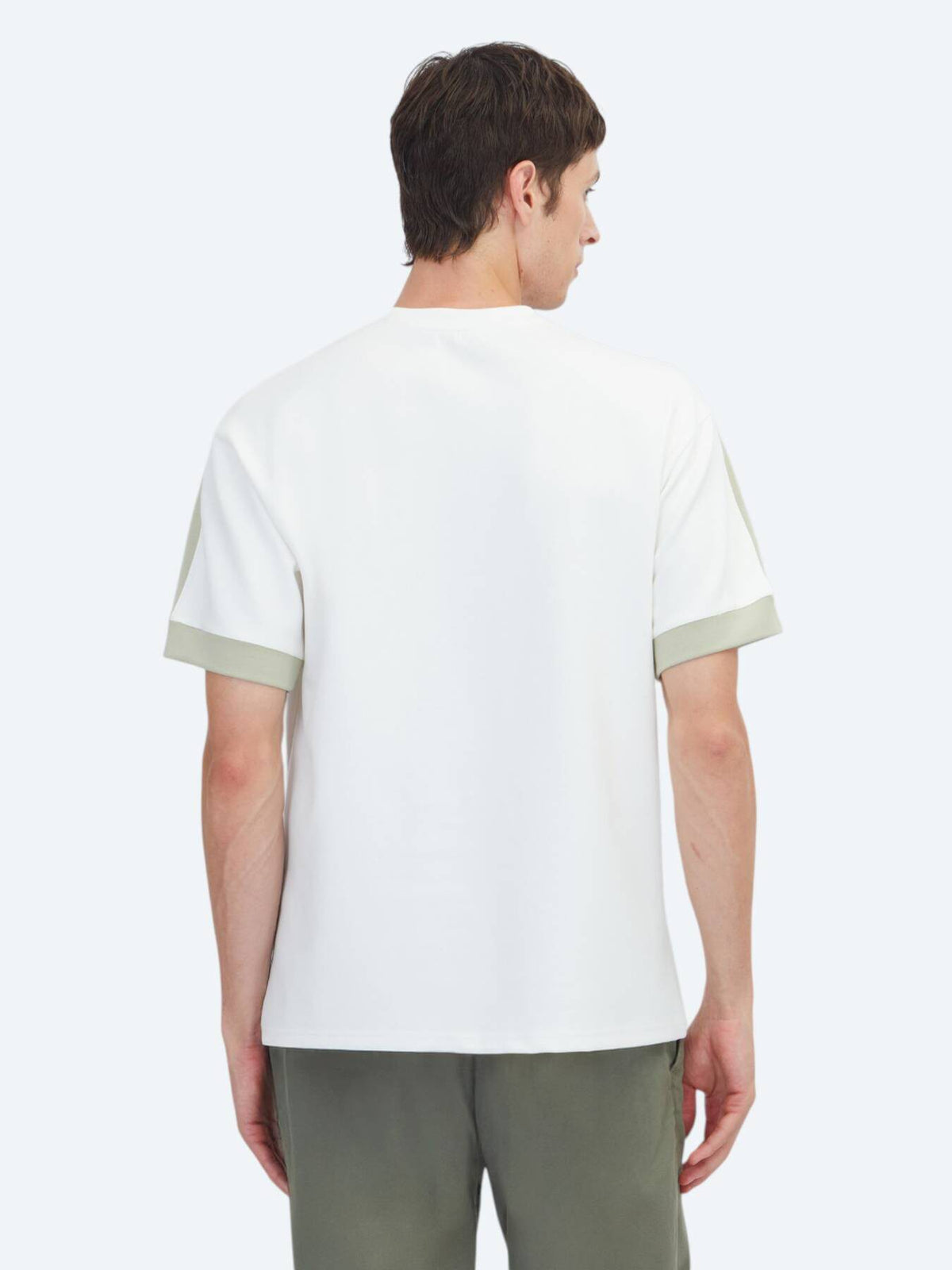 Ecru Unifarben T-Shirt