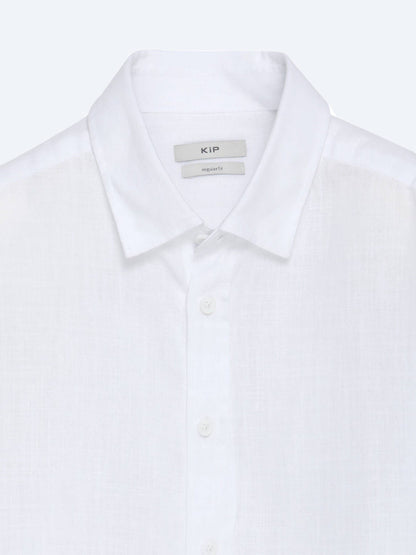 Weißes Regular Fit Baumwollhemd 100%