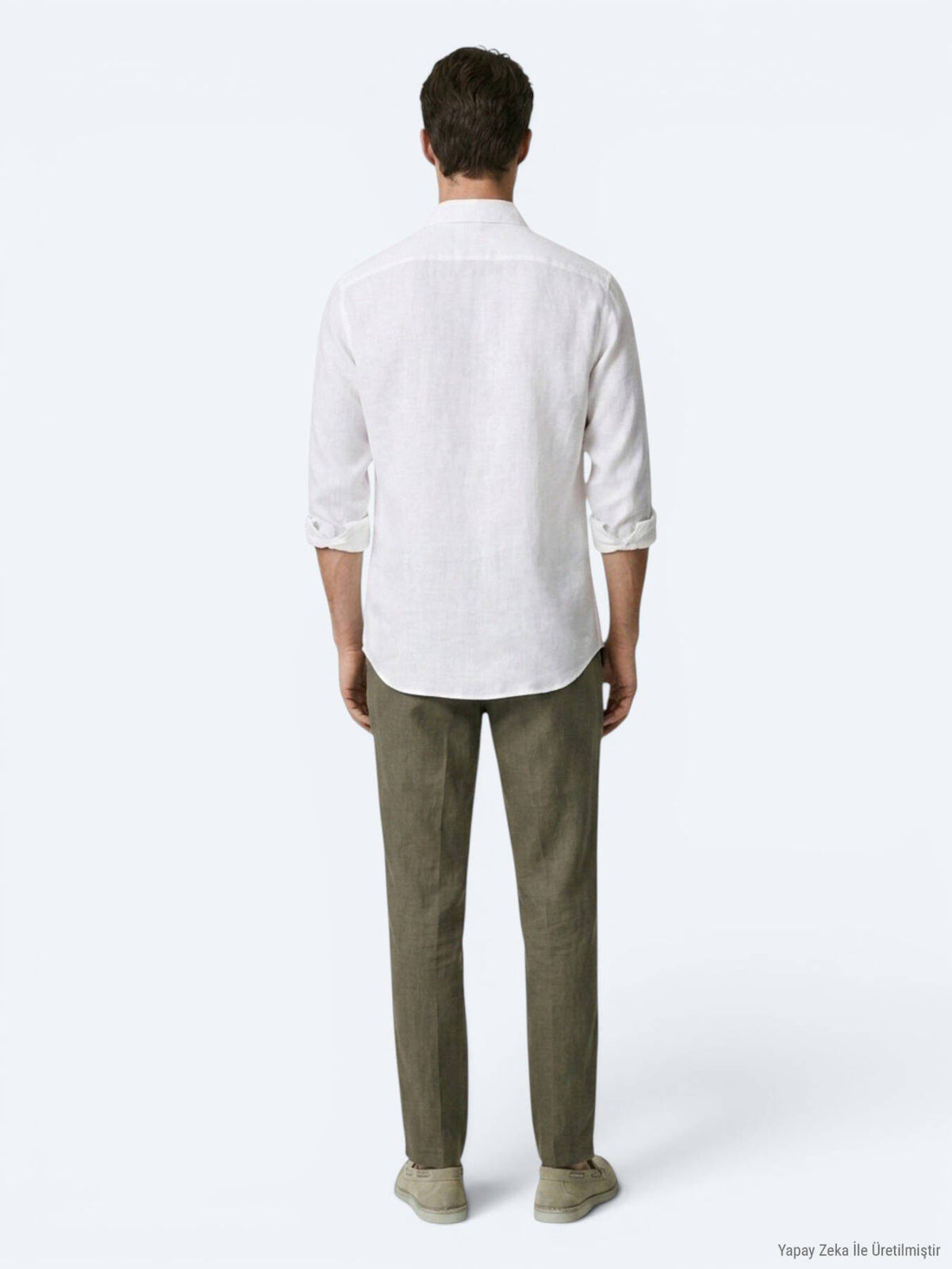 Weißes Regular Fit Baumwollhemd 100%