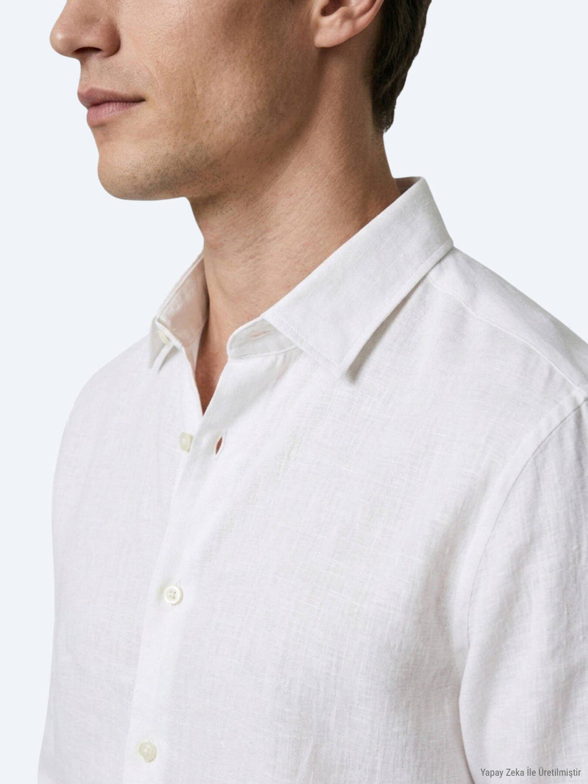 Weißes Regular Fit Baumwollhemd 100%