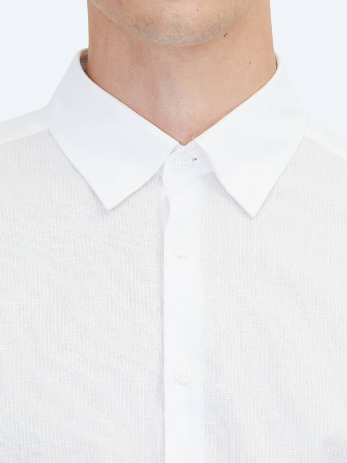 Weißes Casual Hemd aus 100% Baumwolle