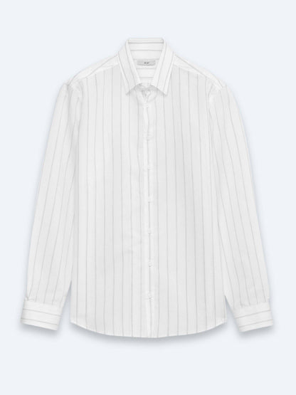 Hellblau Gestreiftes Casual Hemd aus Baumwolle