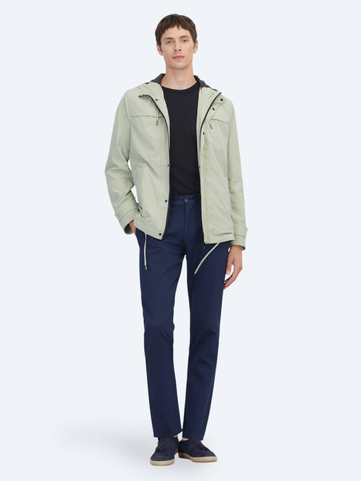 Ölgrün Regular Fit Kapuzenjacke