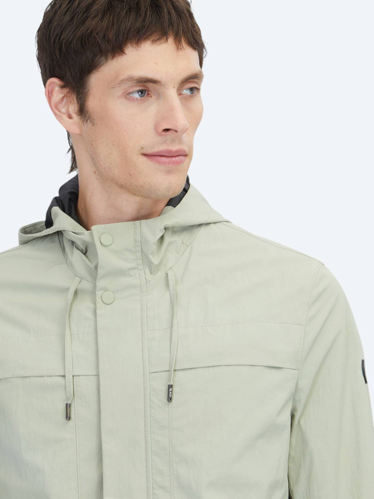 Ölgrün Regular Fit Kapuzenjacke