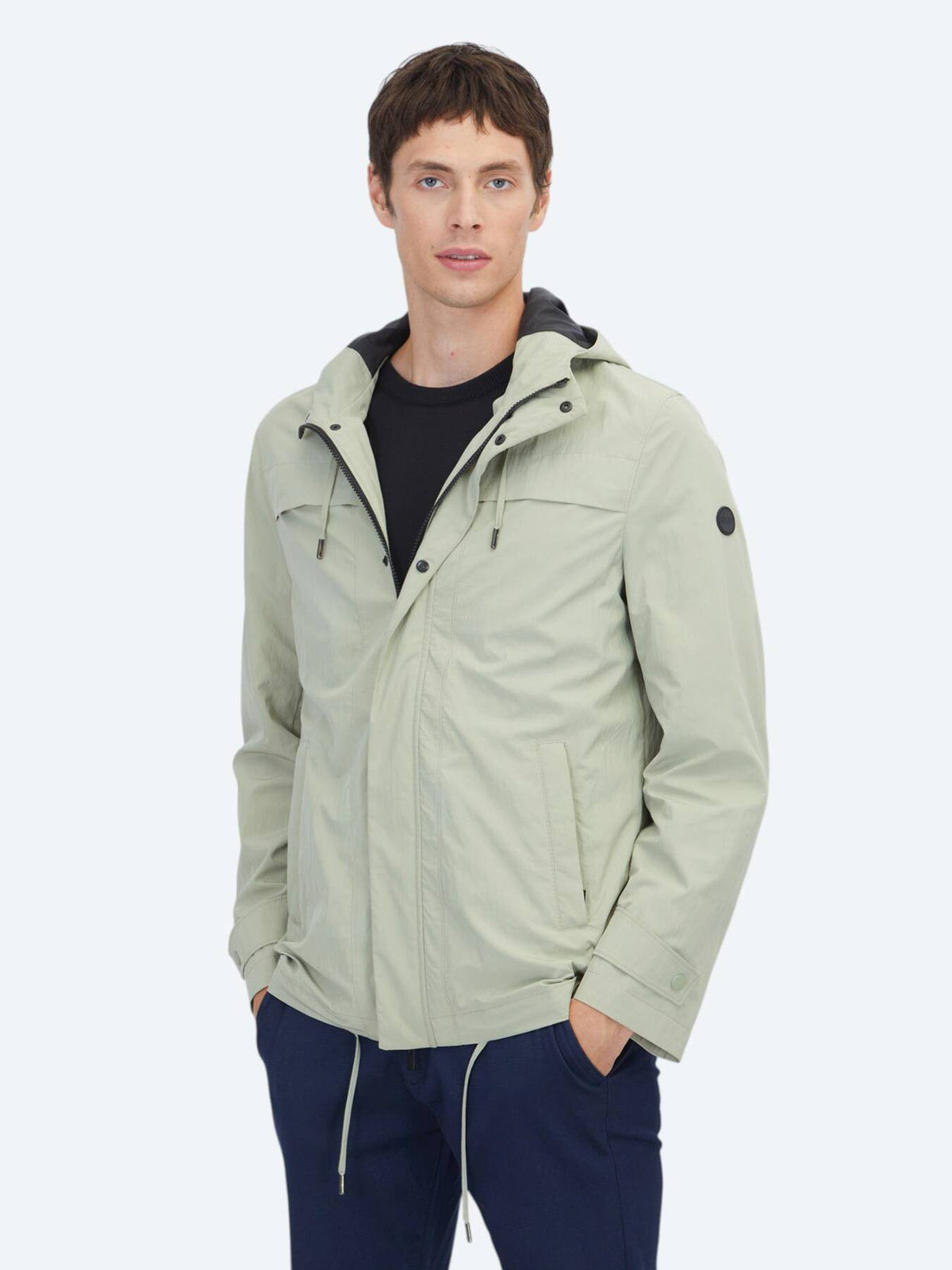 Ölgrün Regular Fit Kapuzenjacke