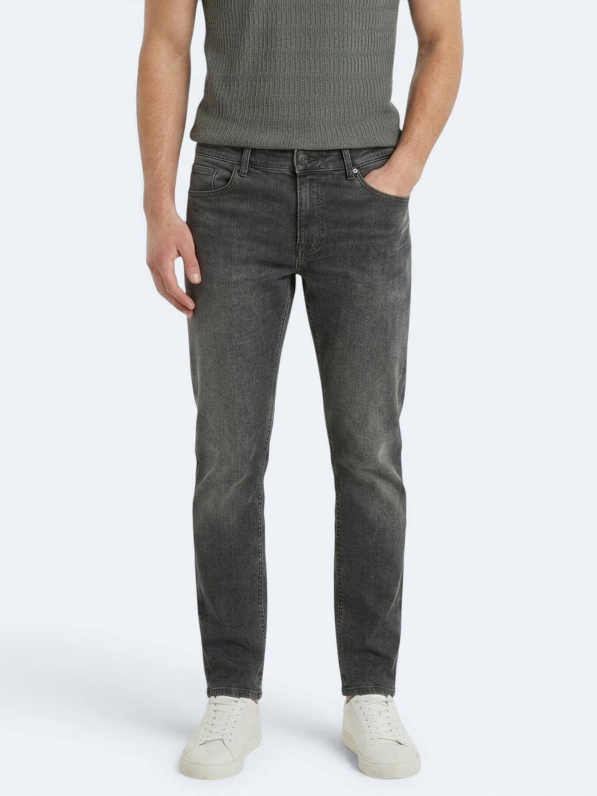 Khaki Regular Fit Jeans 100% Baumwolle