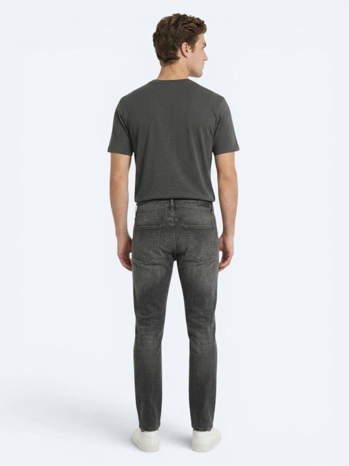 Grüne Regular Fit Denim-Hose 100% Baumwolle