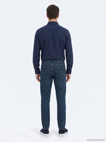 Indigo Regular Fit Jeans 100% Baumwolle