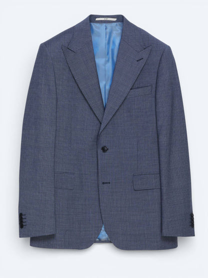Blauer Wollmischanzug