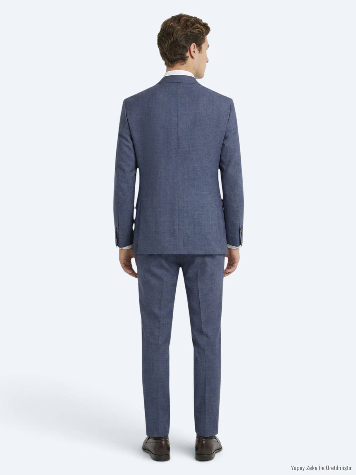 Blauer Wollmischanzug
