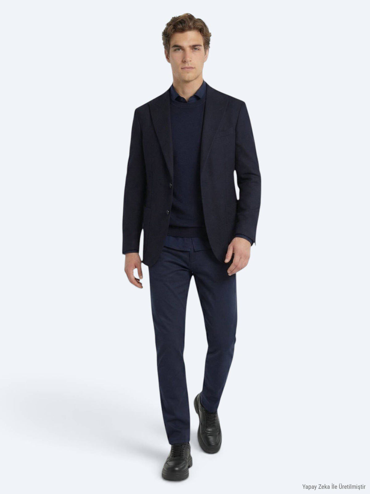 Marineblaue Baumwolljacke