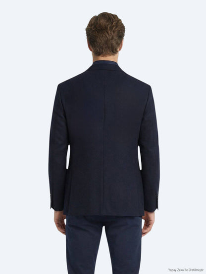 Marineblaue Baumwolljacke