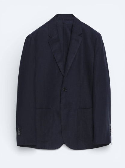 Bunte Micro Modern Fit 100% Leinenjacke