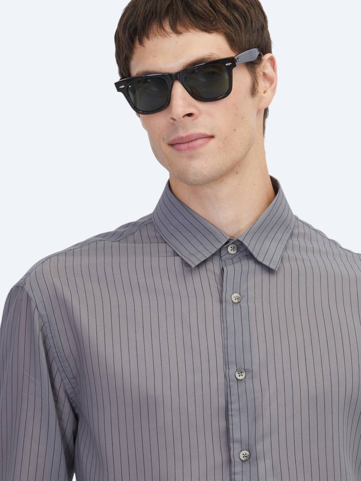 Hartkohle Gestreiftes Oversize Hemd