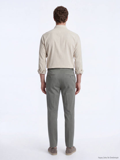 Beige Gestreiftes Casual Hemd Regular Fit