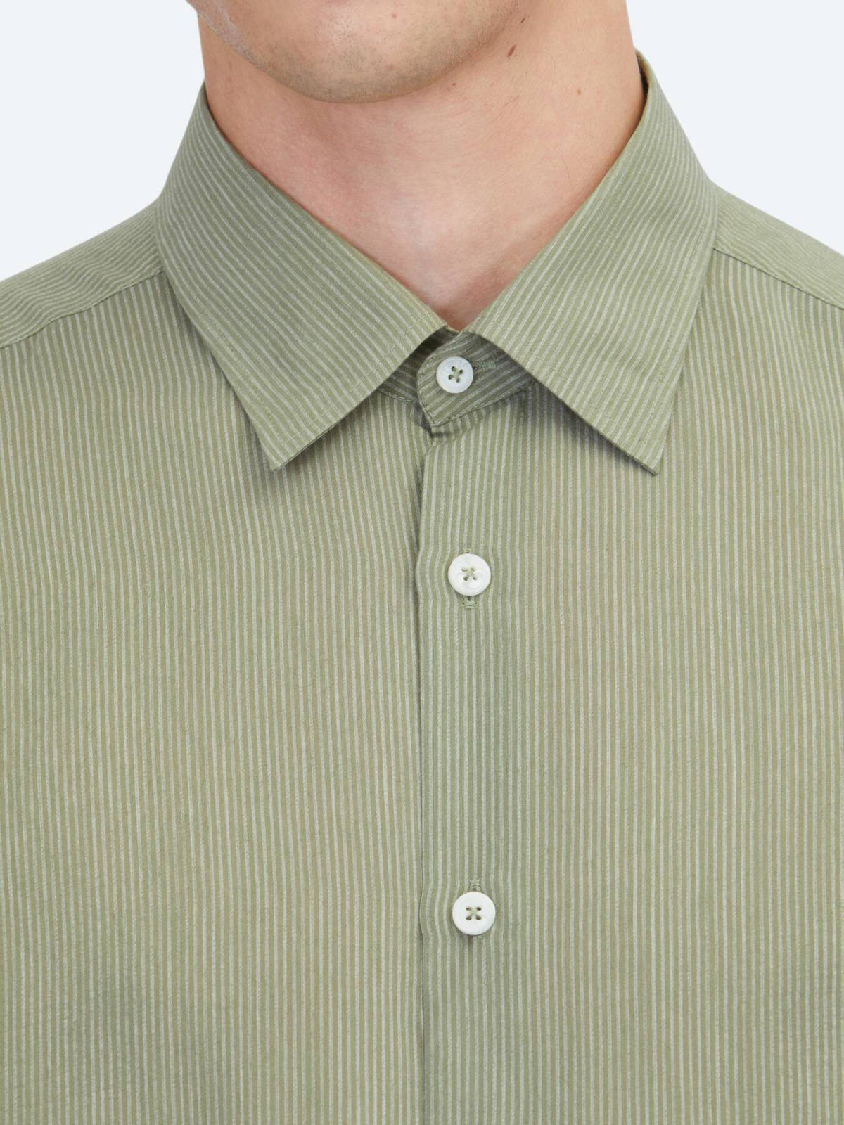 Grünes gestreiftes Casual Hemd