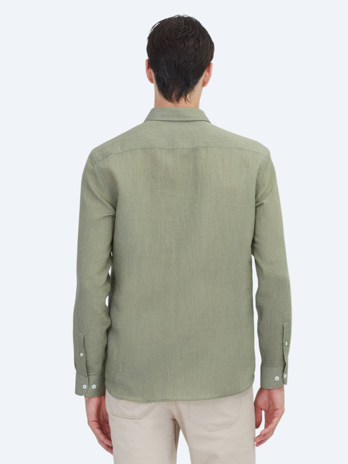 Grünes gestreiftes Casual Hemd