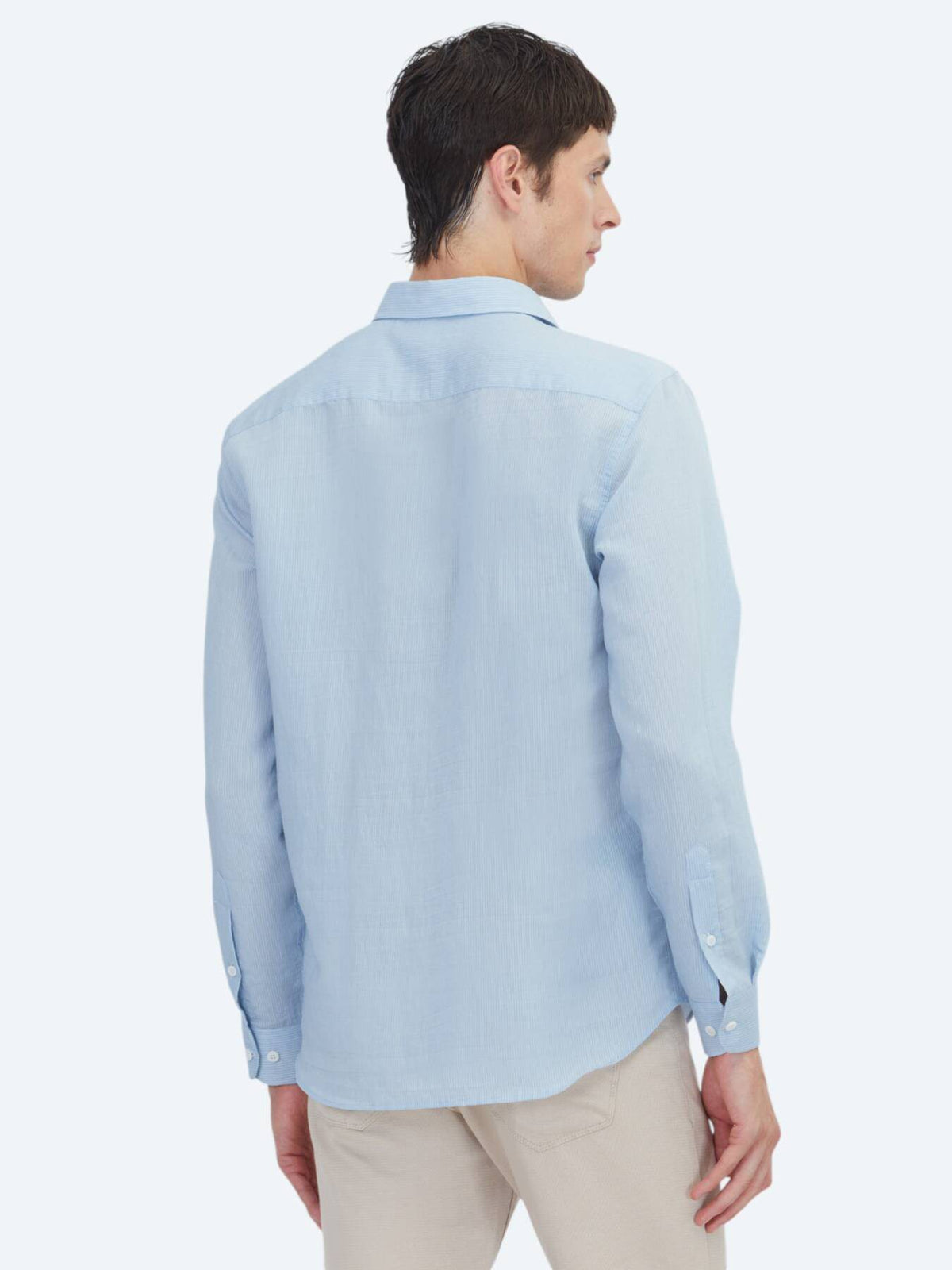 Blau Gestreiftes Casual Hemd Regular Fit